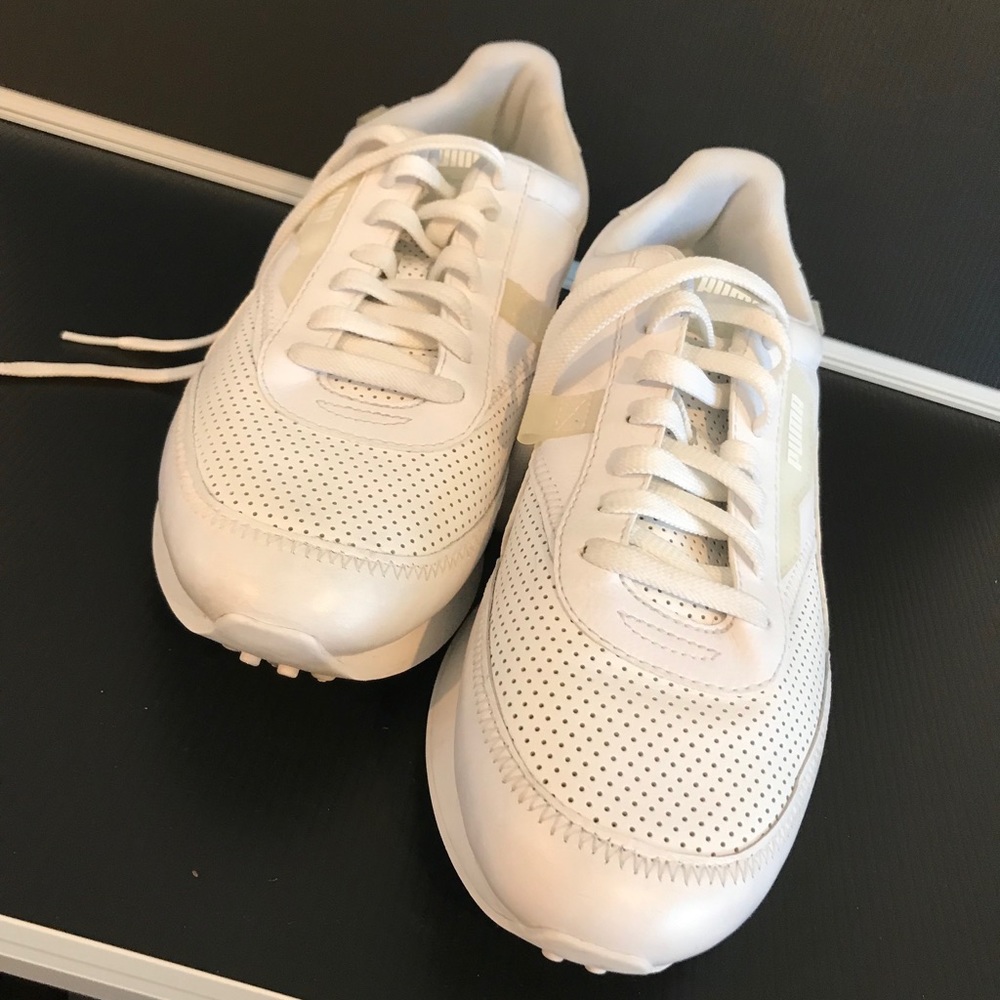 PUMA Mens Future Rider White Ice Sneakers Shoes